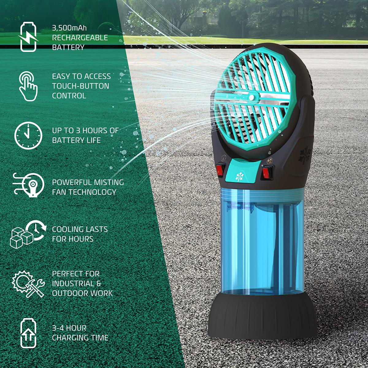 SaguWork CoolBurst High-Velocity Portable Water Misting Fan