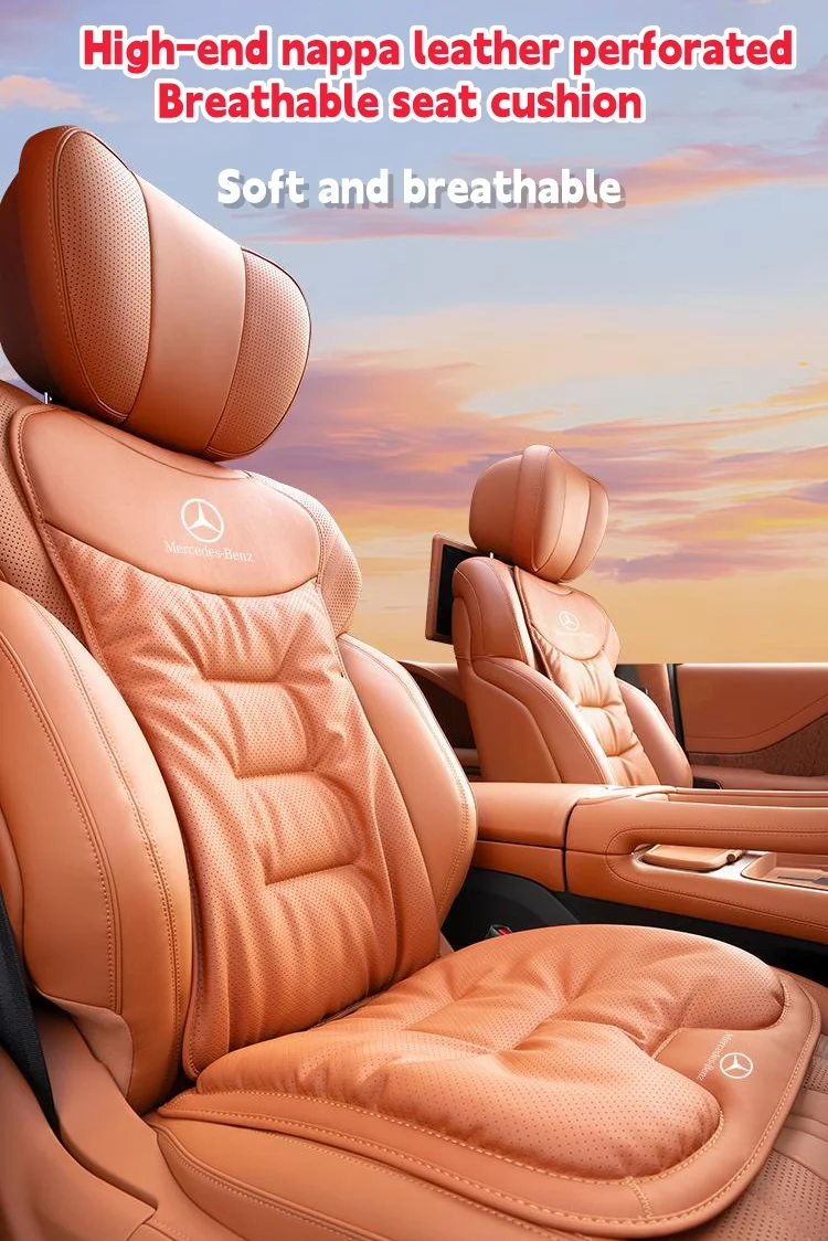High-end nappa leather punching breathable car seat cushion