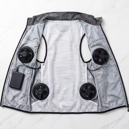 Fan Blow Light Vest（4Fans & Battery Included）