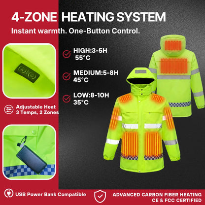 Heated Hi-Vis Mid-Length Parka 5V